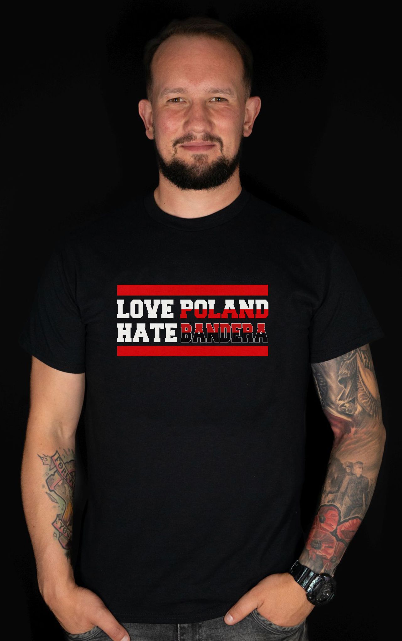 Koszulka Love Poland Hate Bandera - Anty Bandera